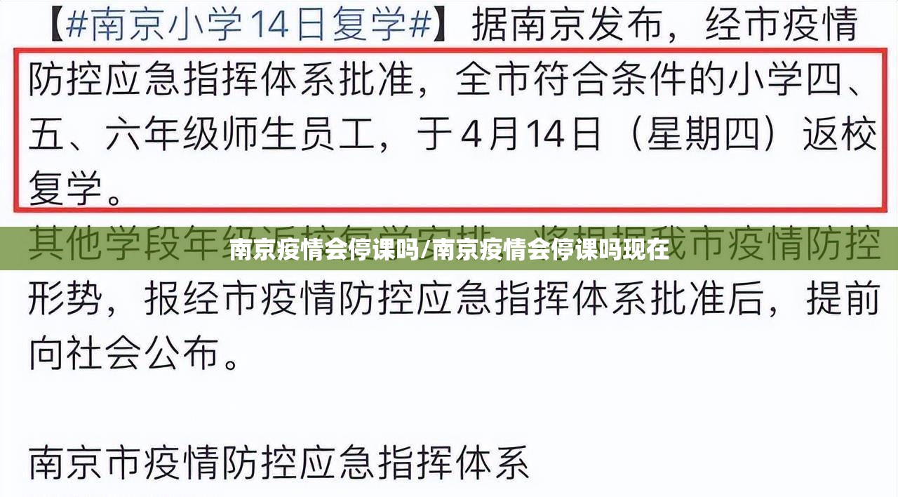 南京疫情会停课吗/南京疫情会停课吗现在