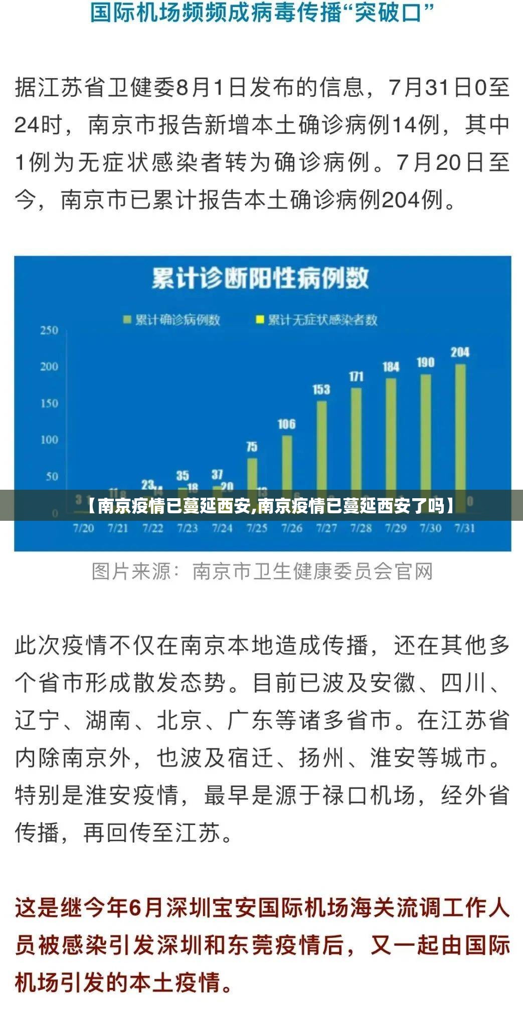 【南京疫情已蔓延西安,南京疫情已蔓延西安了吗】