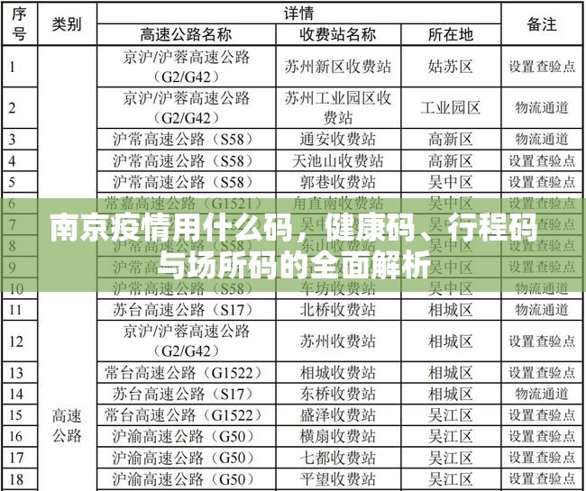 南京疫情用什么码，健康码、行程码与场所码的全面解析