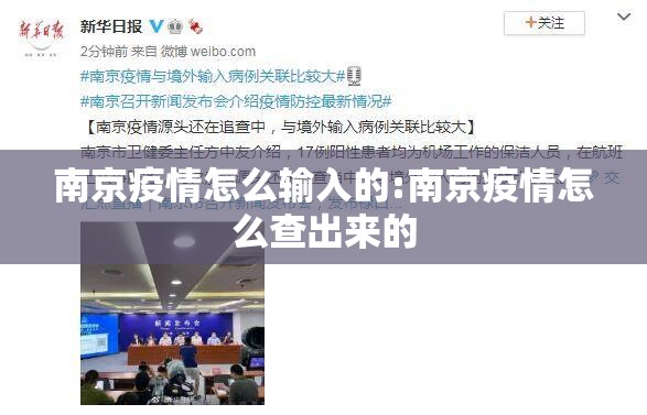 南京疫情怎么输入的:南京疫情怎么查出来的