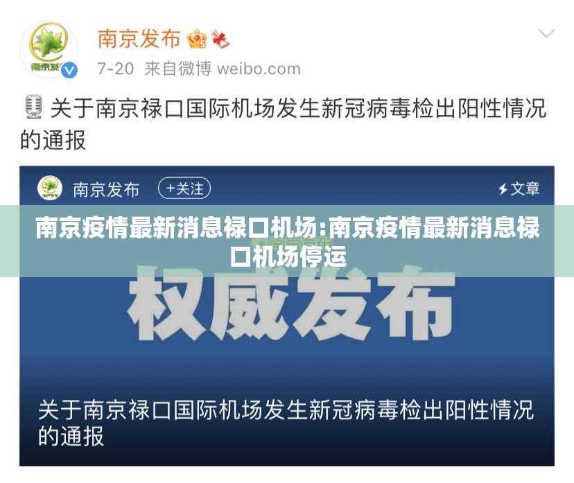 南京疫情最新消息禄口机场:南京疫情最新消息禄口机场停运
