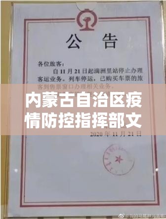 内蒙古自治区疫情防控指挥部文件（内蒙古自治区疫情防控指挥部文件最新）