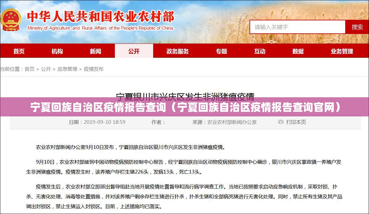 宁夏回族自治区疫情报告查询（宁夏回族自治区疫情报告查询官网）