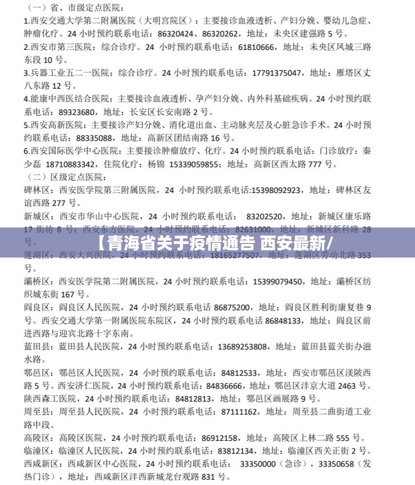【青海省关于疫情通告 西安最新/