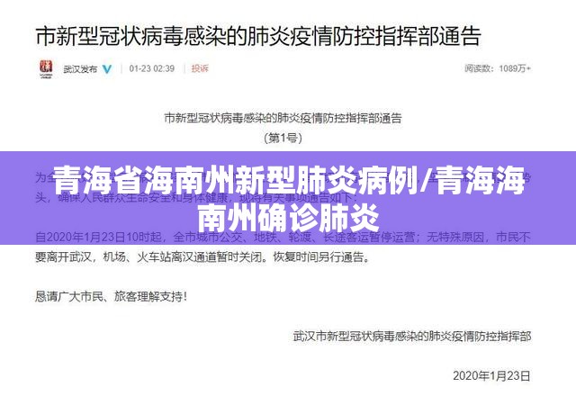 青海省海南州新型肺炎病例/青海海南州确诊肺炎