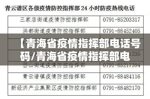 【青海省疫情指挥部电话号码/青海省疫情指挥部电话号码是多少】