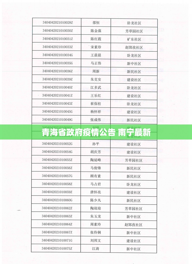 青海省政府疫情公告 南宁最新
