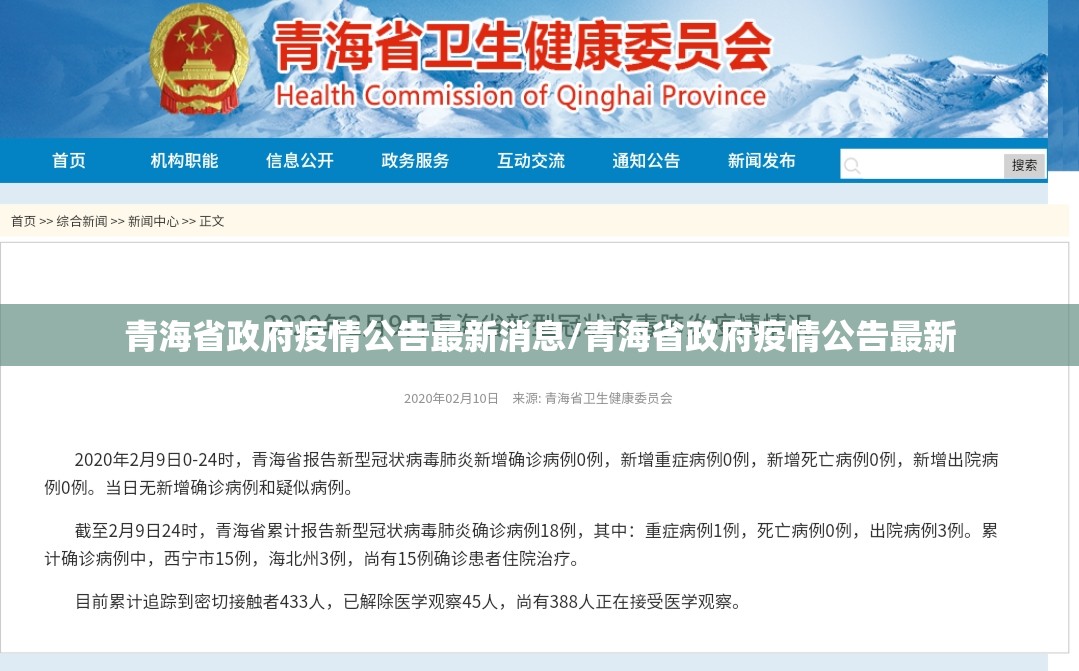 青海省政府疫情公告最新消息/青海省政府疫情公告最新
