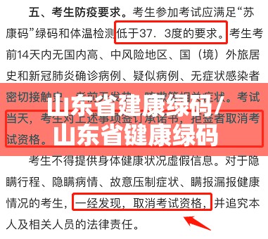 山东省建康绿码/山东省键康绿码