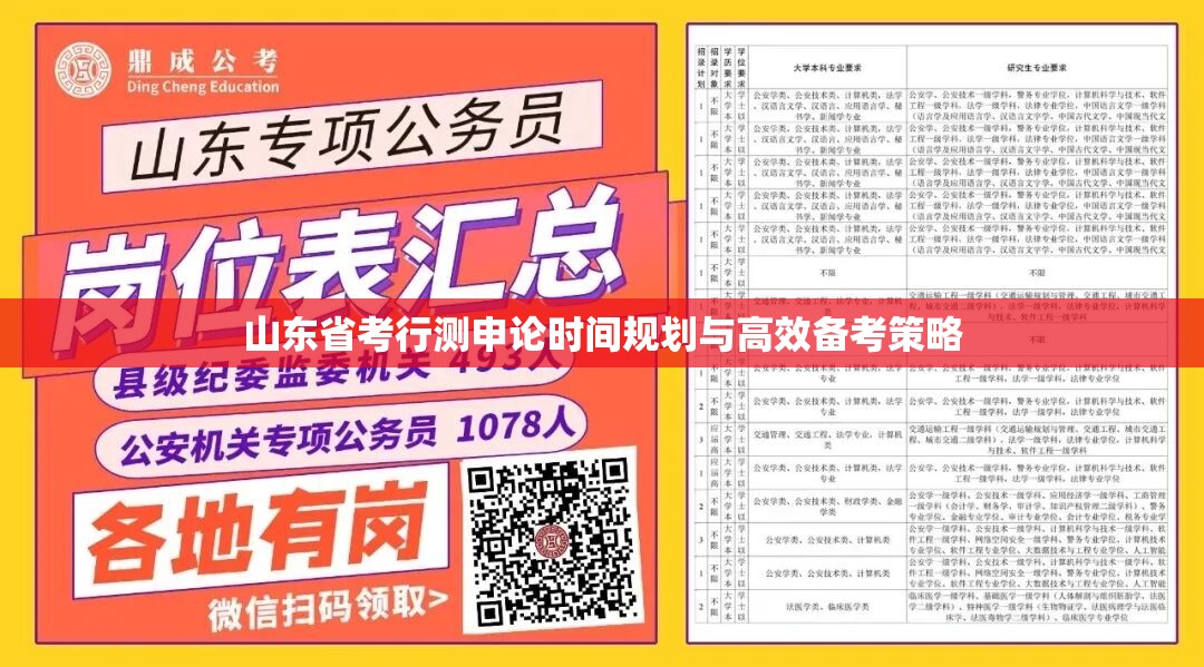 山东省考行测申论时间规划与高效备考策略