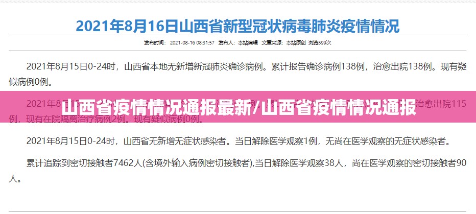 山西省疫情情况通报最新/山西省疫情情况通报