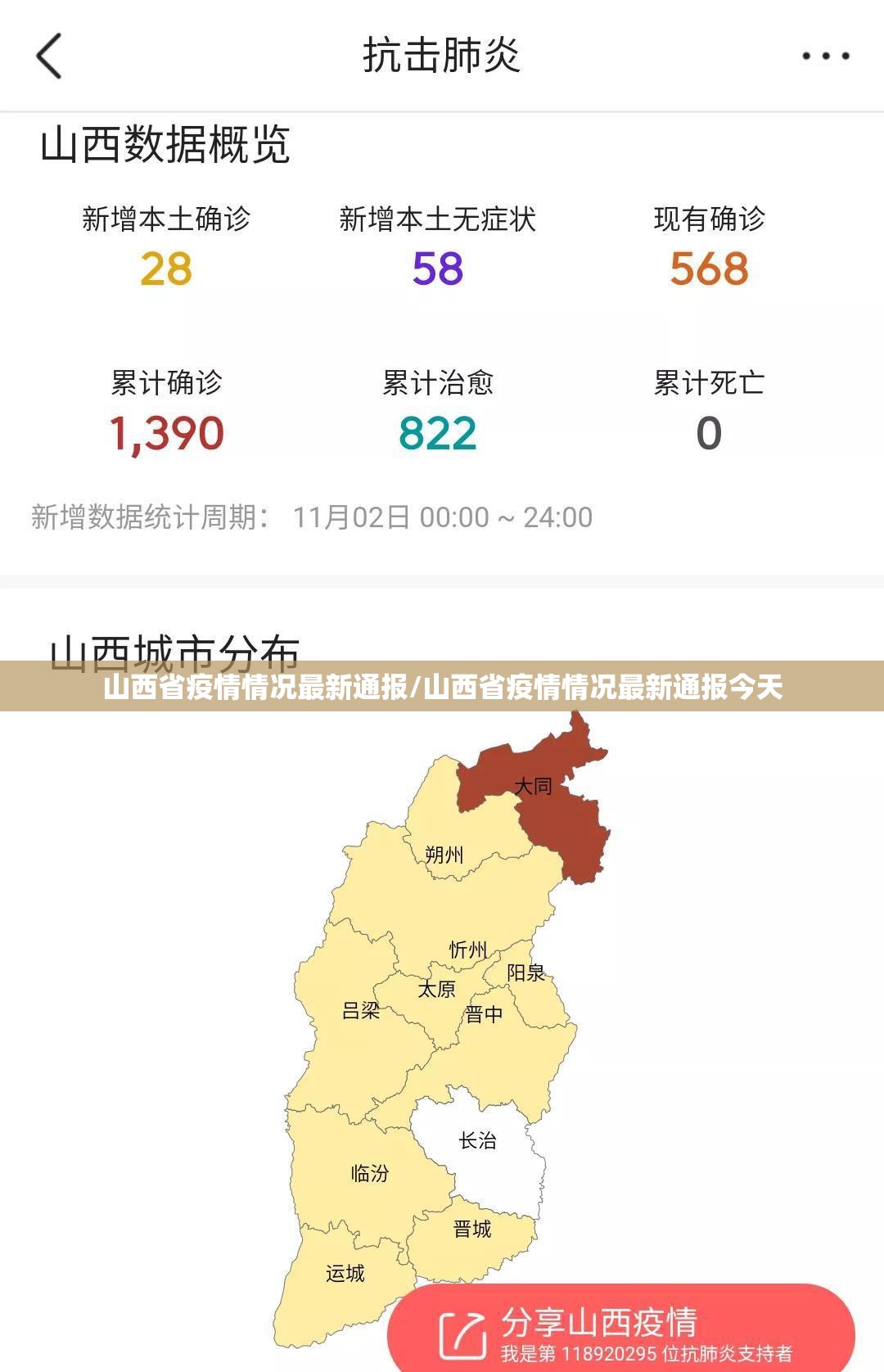 山西省疫情情况最新通报/山西省疫情情况最新通报今天