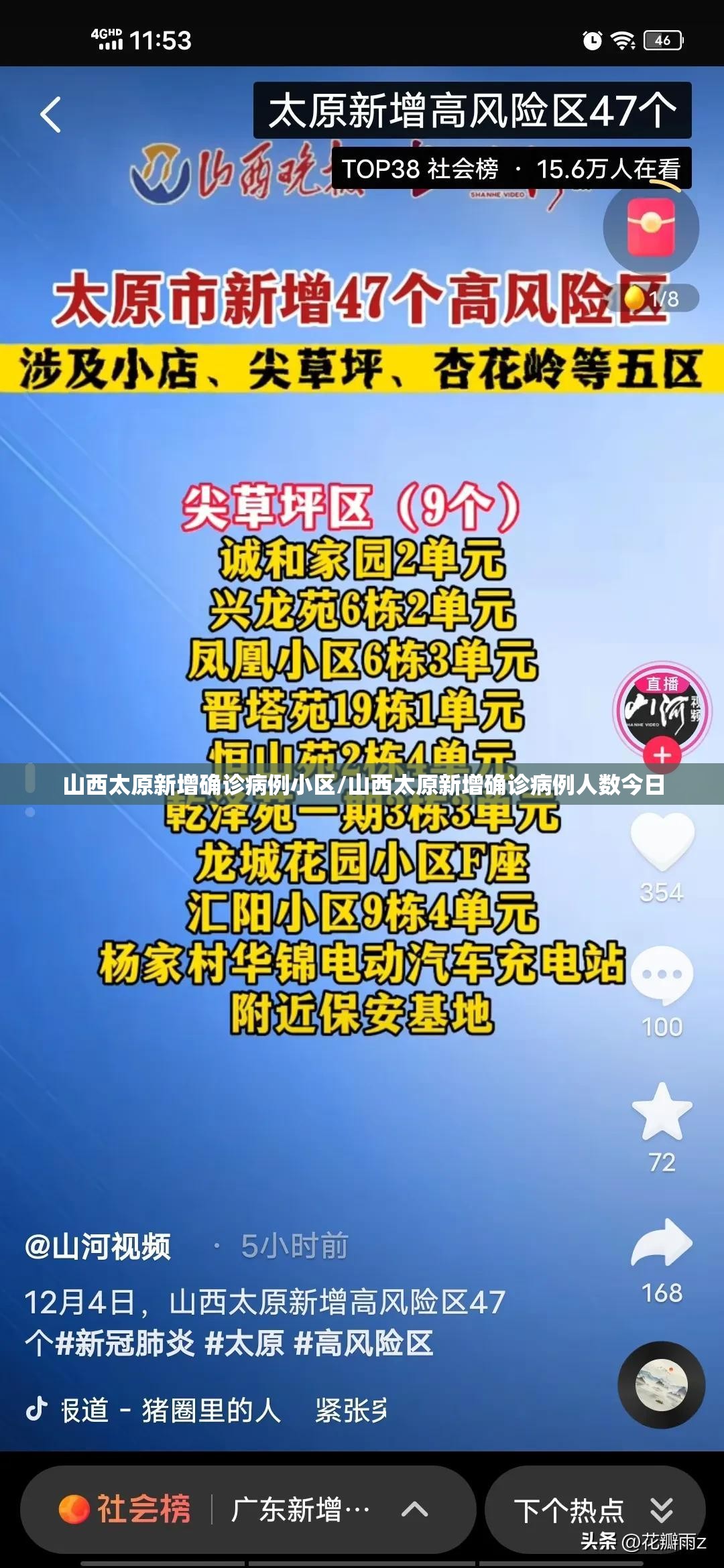 山西太原新增确诊病例小区/山西太原新增确诊病例人数今日