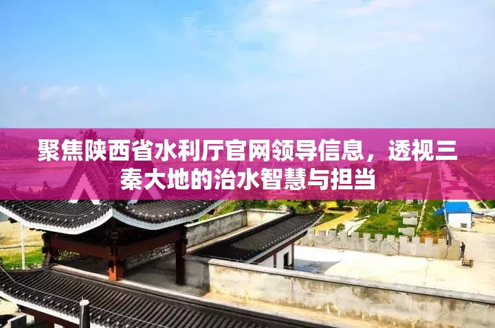 聚焦陕西省水利厅官网领导信息，透视三秦大地的治水智慧与担当