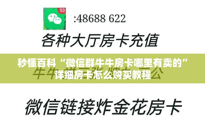 秒懂百科“微信群牛牛房卡哪里有卖的”详细房卡怎么购买教程