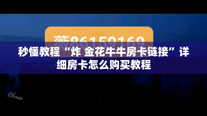 秒懂教程“炸 金花牛牛房卡链接”详细房卡怎么购买教程